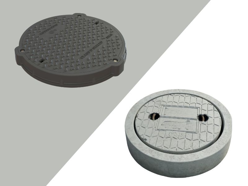 So sánh nắp hố ga composite với nắp hố ga bê tông: Nên chọn loại nào?